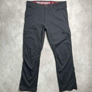 Wrangler ATG Pants Mens TAG 36x30 Black Nylon Performance Cargo Stretch Hiking